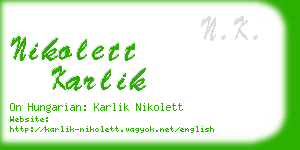 nikolett karlik business card